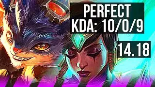 RUMBLE & Jhin vs KARMA & Jinx (SUP) | 10/0/9, Legendary | NA Master | 14.18