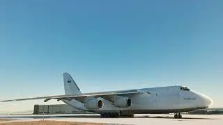 Antonov 124 engines start