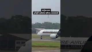 Uncommon sight in Bandaranaike International Airport #a350 #singaporeairlines