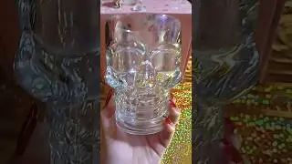 Glass Skull Cup #walmart#glass #shorts #youtubeshorts#cocacola  #cup#skull#calabera#vasos  #rednails
