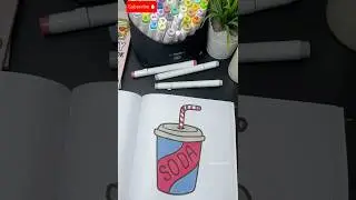 Coloring therapy 🥤#ohuhumarkers #cocowyo #asmr #colours #relax #satisfyingart #soda #drink #draw