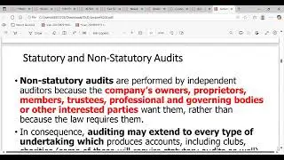 CONTINUATION FROM STATUTORY & NON-STATUTORY AUDITS