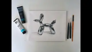 How to Paint a Realistic Balloon Dog | Acrylic Painting Tutorial