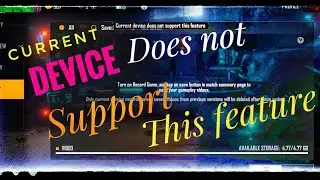 Current device does not support this feature || free fire reply option problem || original gamer 07