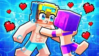 I KISSED My CRUSH At A POOL PARTY In Minecraft!