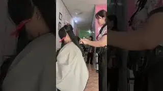 Modern Girl Haircut at the Salon