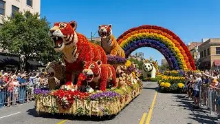 Rose Parade 2026 The Most Beautiful Flower Floats at Pasadena  AI Cinematic