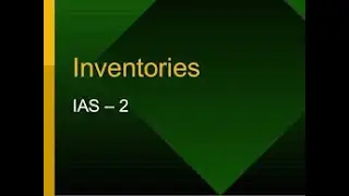 IAS 2 Inventories