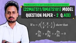 [BMATS101] Model Q.P. 2 (Q.4b) | Module 2 | Partial Differentiation Composite Functions