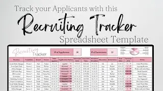 Recruitment Tracker Template Excel Spreadsheet, Recruiting Tracking, HR Tools Google Sheets