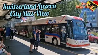 Switzerland Luzern City Bus 8K HD Video