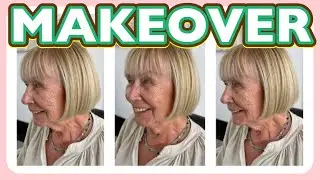 STUNNING MAKEOVER: From Hair Color to Eyebrows Trimming Plus Inverted Bob Cut & Blow-Dry! 🤩✨🔥🔥🔥