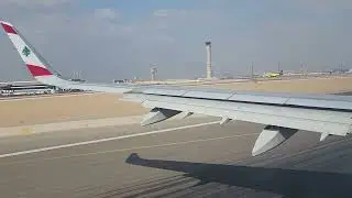 لحظة إقلاع الطائرة من مطار مصر لبيروت