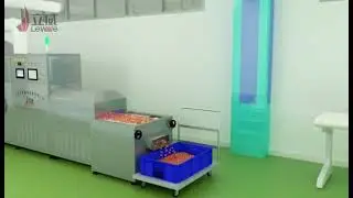 50kW High Capacity Microwave Heating Tunnel Furnace Rapid Heating Equipment