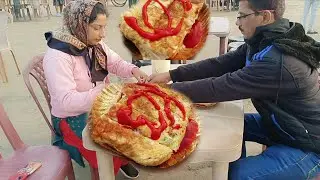 Spicy 🔥 Popular Street Food Eating with Husband #streetfood #bigbites @DPEats 