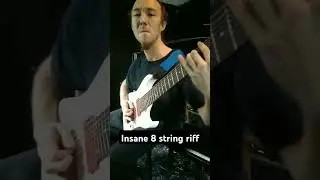 Absolutely insane 8 string guitar riff #guitar #metal #8strings