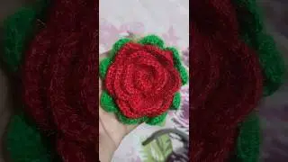 crochet rose /rose crocheting /handmade craft#crocheting #crochetrose
