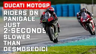 Ducati MotoGP 2021 Stars Ride Panigale V4R Just 2-seconds Slower Than Desmosedici! | Visordown.com