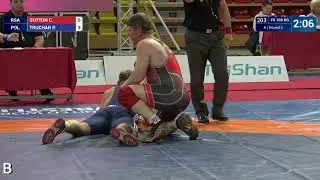 Round 2 FS - 100 kg: C. SUTTON (RSA) v. P. TRUCHAN (POL)