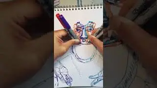 Epic Drawing of the Most Popular Influencer Today #shorts #satisfyingvideo #tiktokviral