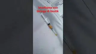 incolliamo con siringa di colla #tessutoscollato