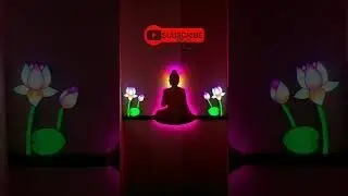 How to make pixel led light home decoration| Lotus Buddha| DIY wall decor|Nano leaf#shorts