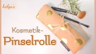 Kosmetik Pinselrolle/Rollmäppchen mit Lasche nähen