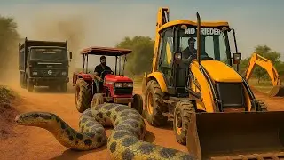 &ldquo;JCB Excavator 205 NXT making Pond for Fish farming TATA 2518 Tippers Mahindra NOVO 605 Tractors&rdquo;
