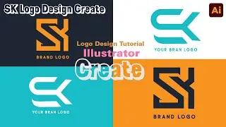 SK Logo Design Create || Logo Design Tutorials #illustrator