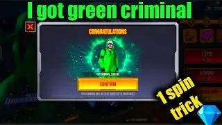 I got green criminal in 🤩😎 1 spin trick rider spin event free fire , new event free fire | ff  event