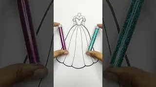 Barbie Doll Dress #barbie #drawing #princessdress