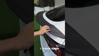 V-Style Spoiler Real Molded Carbon Fiber For Tesla Model 3 2017-2023 & Model Y 2020-2023