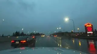 Driving in the Rain from Tacoma to Gig Harbor, Washington
