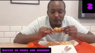 Battle of food KFC CHICKEN AND FRIES VS MANHATAN