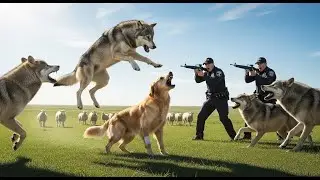 Heroic Rescue Team Battles Ferocious Wolves to Save Brave Golden Dog 🐺🐶| Wildlife Rescue