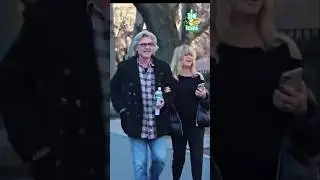 Kurt Russell and Goldie Hawn spotted strolling the streets, love still in the air ❤️ #kurtrussell