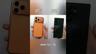 Iphone 17 pro max vs Samsung galaxy s25 ultra drop test 😱 #iphone17promax
