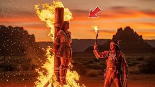 La hija apache fue sentenciada al fuego por su propio padre… y el vaquero dijo: 
