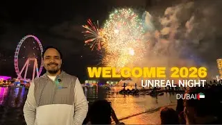 Welcomed New Year 2026 in Dubai 🇦🇪 with an unforgettable night at JBR (Jumeirah Beach Residence)