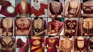 💯🤎Maroon colour blouse designs 2026/blouse back neck designs/blouse design/maroon blouse designs 