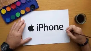 How to draw the iPhone logo (Apple logo drawing)