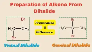 Preparation of Alkene from Vicinal Dihalide Class 12 | Difference b/w Vicinal and Geminal Dihalide