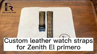 Crocodile leather strap for Zenith el primero watch ( black, brown ) | Drwatchstrap