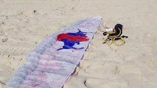 Paramotor RC dupla pele com 4 metros de envergadura.  @vela.rc
