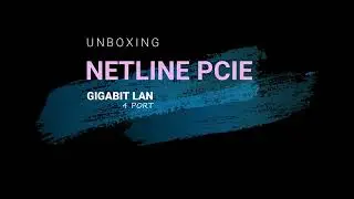 UNBOXING - NETLINE PCIE Gigabit LAN 4 Port
