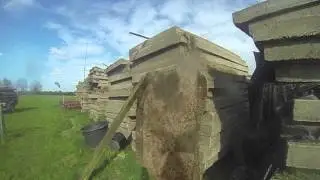 Potato  Air Cannon shoots at 518 km/h (321 miles/h) and water bottles.