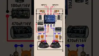 TDA2822N ic amplifier circuit | Stereo amplifier | amplificador tda2822n #amplifier