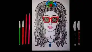 Mandala Art Step-by-step Tutorial | How to Draw Mandala Drawing | Mandala Art Human Face Drawing