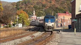 Amtrak's Floridian # 41 (aka P030) Passes Through Cumberland, MD on a Glorious Fall Day (09/21/25)