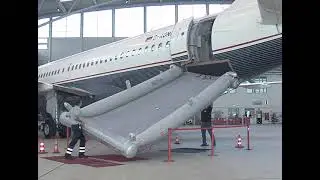A320 Removal of the Inflated Escape Slide Raft